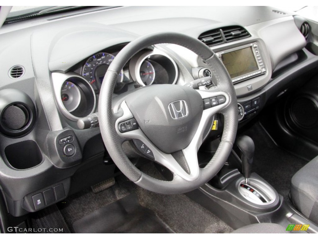 2009 Honda Fit Sport Sport Black Steering Wheel Photo #54520679