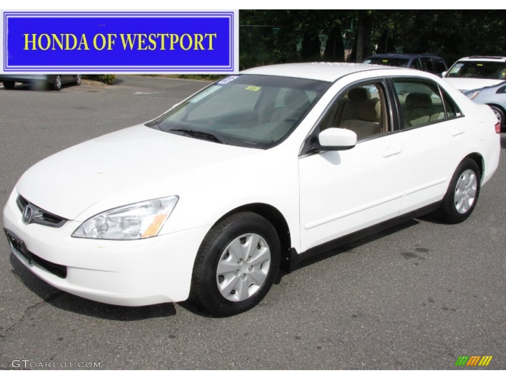 2003 Accord LX Sedan - Taffeta White / Ivory photo #1