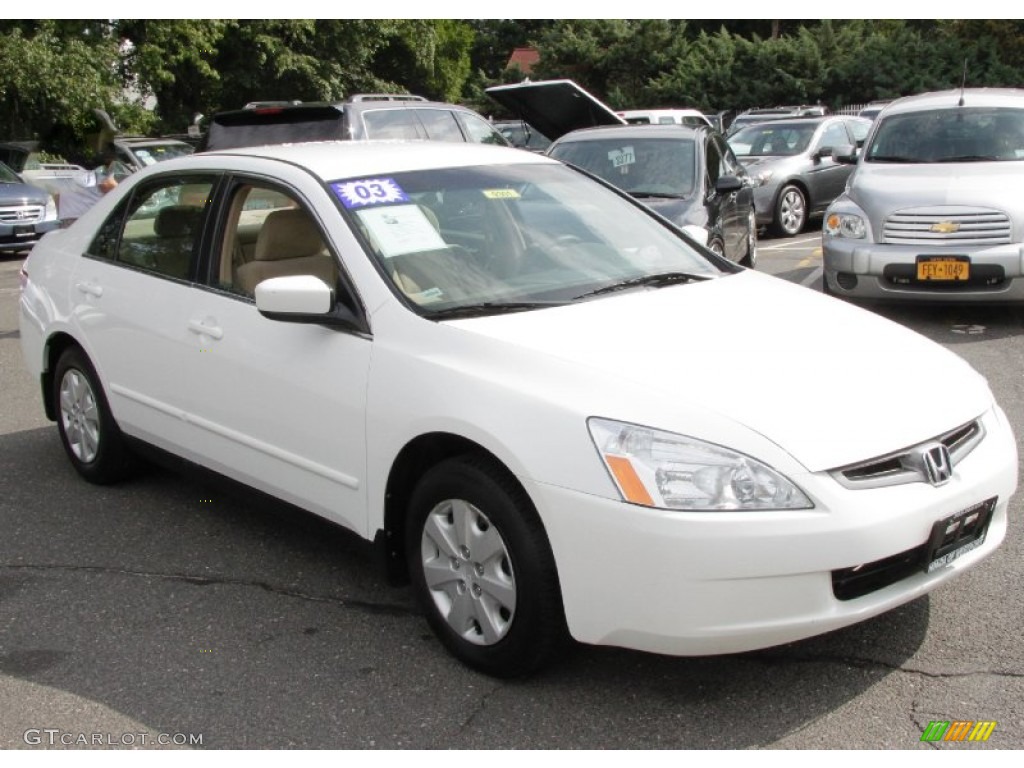 2003 Accord LX Sedan - Taffeta White / Ivory photo #3