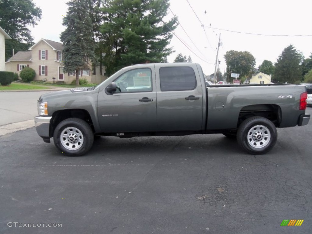 2011 Silverado 2500HD Crew Cab 4x4 - Steel Green Metallic / Dark Titanium photo #1