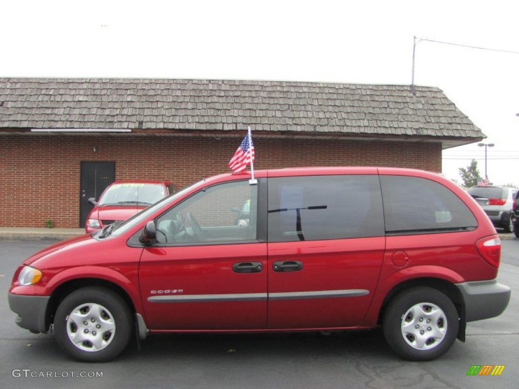 Inferno Red Tinted Pearlcoat 2001 Dodge Caravan SE Exterior Photo #54522308
