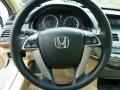 Ivory 2012 Honda Accord EX V6 Sedan Steering Wheel