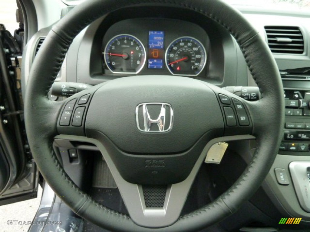 2011 Honda CR-V EX-L 4WD Black Steering Wheel Photo #54525533