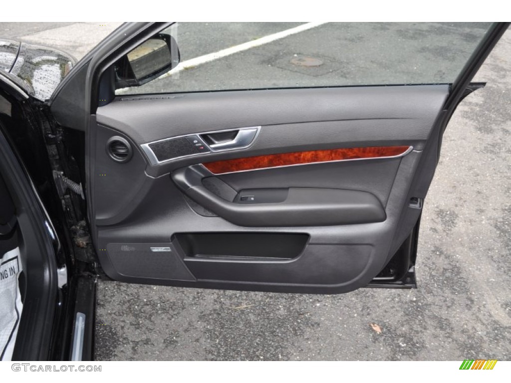 2006 Audi A6 3.2 quattro Avant Ebony Door Panel Photo #54527606