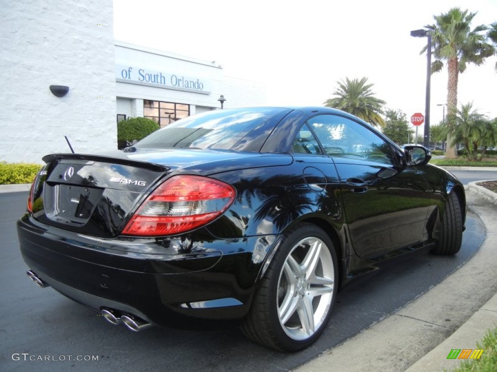 2009 SLK 55 AMG Roadster - Black / Black photo #6
