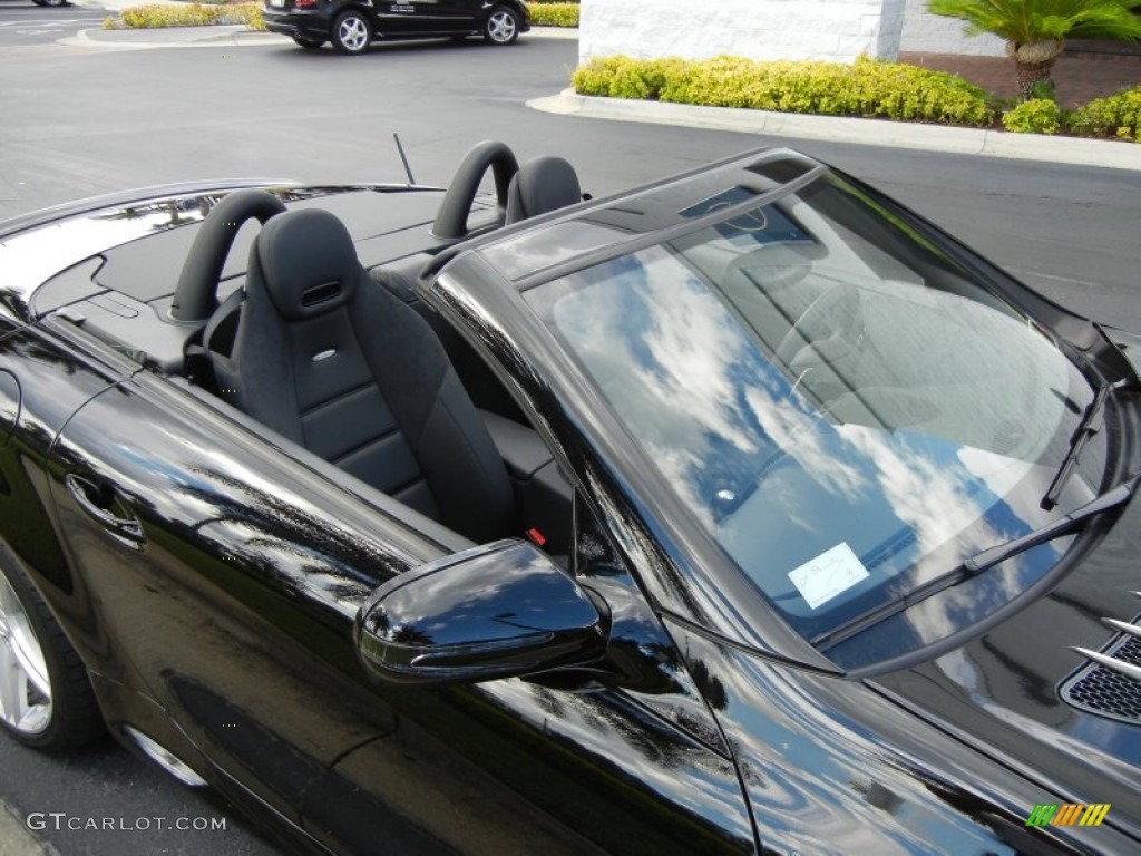2009 SLK 55 AMG Roadster - Black / Black photo #12