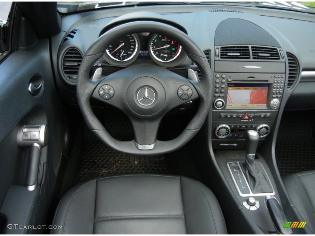 2009 SLK 55 AMG Roadster - Black / Black photo #25