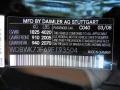 040: Black 2009 Mercedes-Benz SLK 55 AMG Roadster Color Code