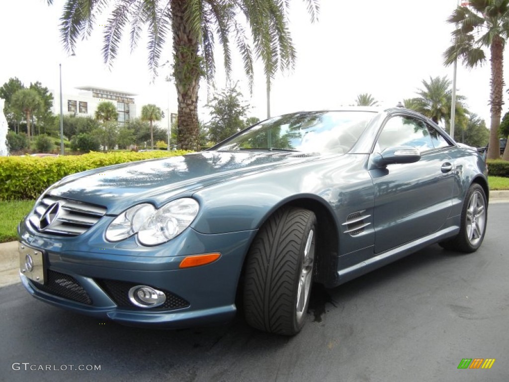 Aegean Blue Metallic 2007 Mercedes-Benz SL 550 Roadster Exterior Photo #54528608