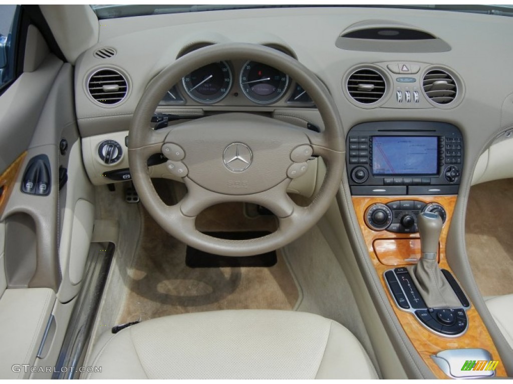 2007 Mercedes-Benz SL 550 Roadster Stone Steering Wheel Photo #54528764