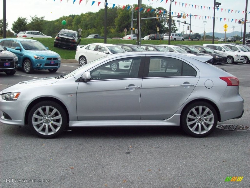 Apex Silver Metallic 2011 Mitsubishi Lancer Sportback RALLIART AWD Exterior Photo #54528875