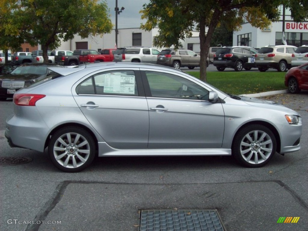 Apex Silver Metallic 2011 Mitsubishi Lancer Sportback RALLIART AWD Exterior Photo #54528914