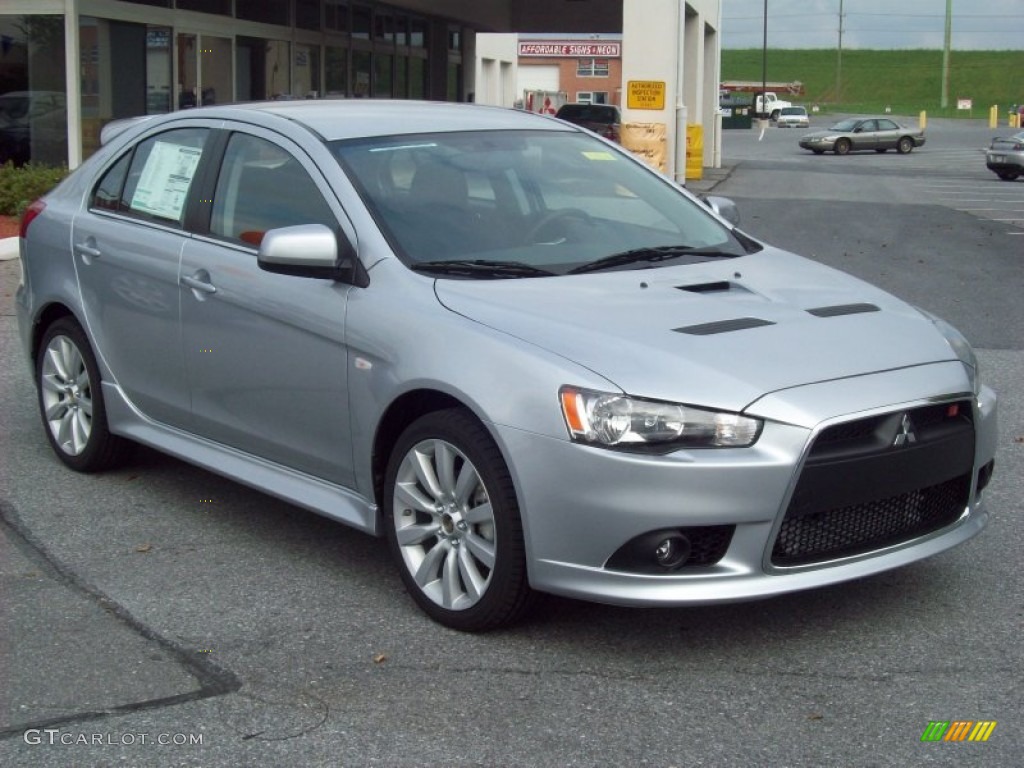 Apex Silver Metallic 2011 Mitsubishi Lancer Sportback RALLIART AWD Exterior Photo #54528926