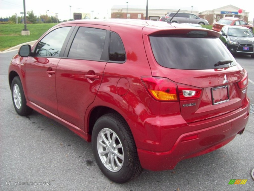 2011 Outlander Sport ES - Rally Red Metallic / Black photo #3