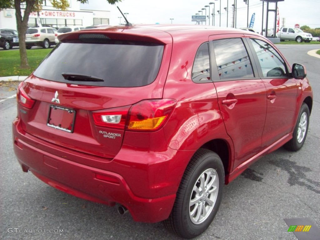 2011 Outlander Sport ES - Rally Red Metallic / Black photo #5