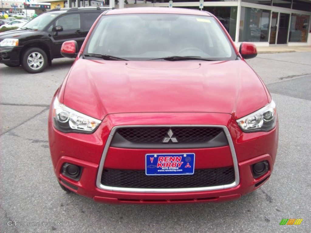2011 Outlander Sport ES - Rally Red Metallic / Black photo #8