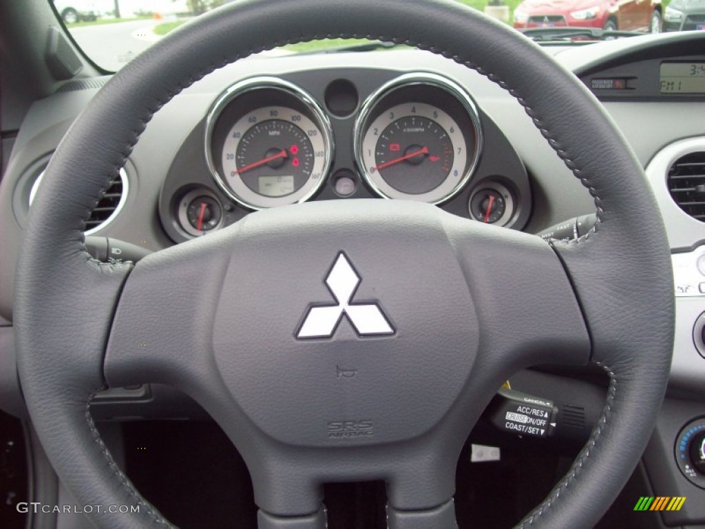 2012 Mitsubishi Eclipse Spyder SE Dark Charcoal Steering Wheel Photo #54530030