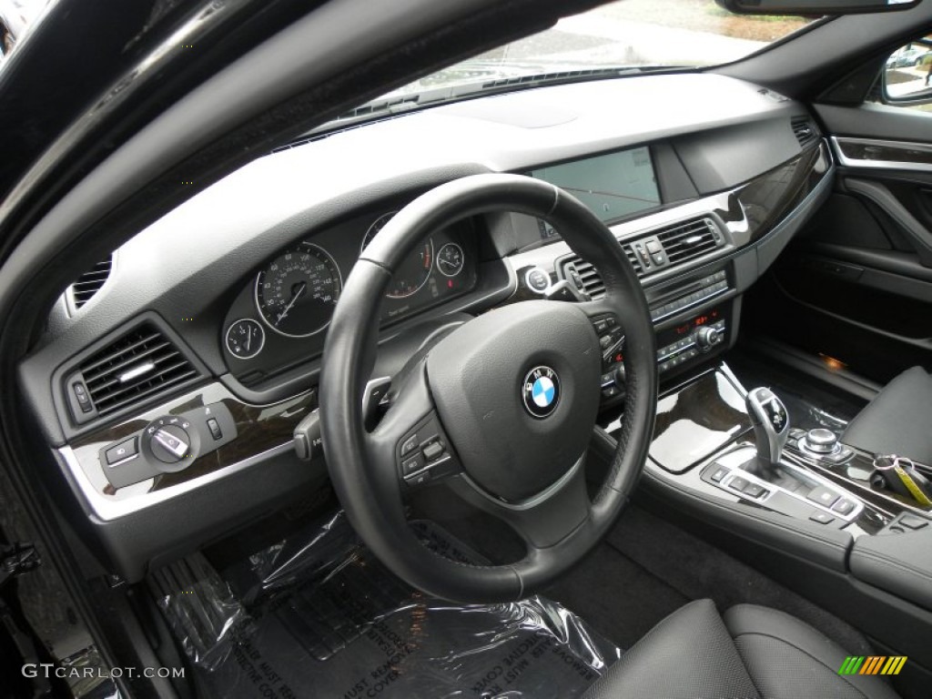 2011 BMW 5 Series 550i Sedan Black Dashboard Photo #54531286
