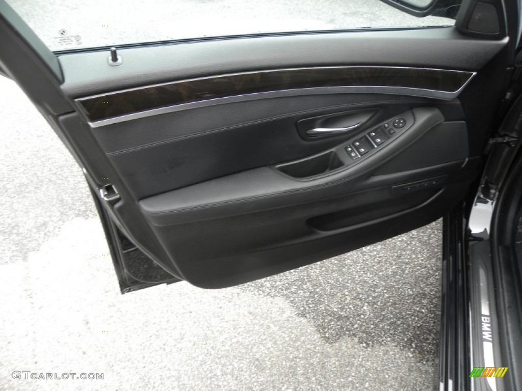 2011 BMW 5 Series 550i Sedan Black Door Panel Photo #54531299