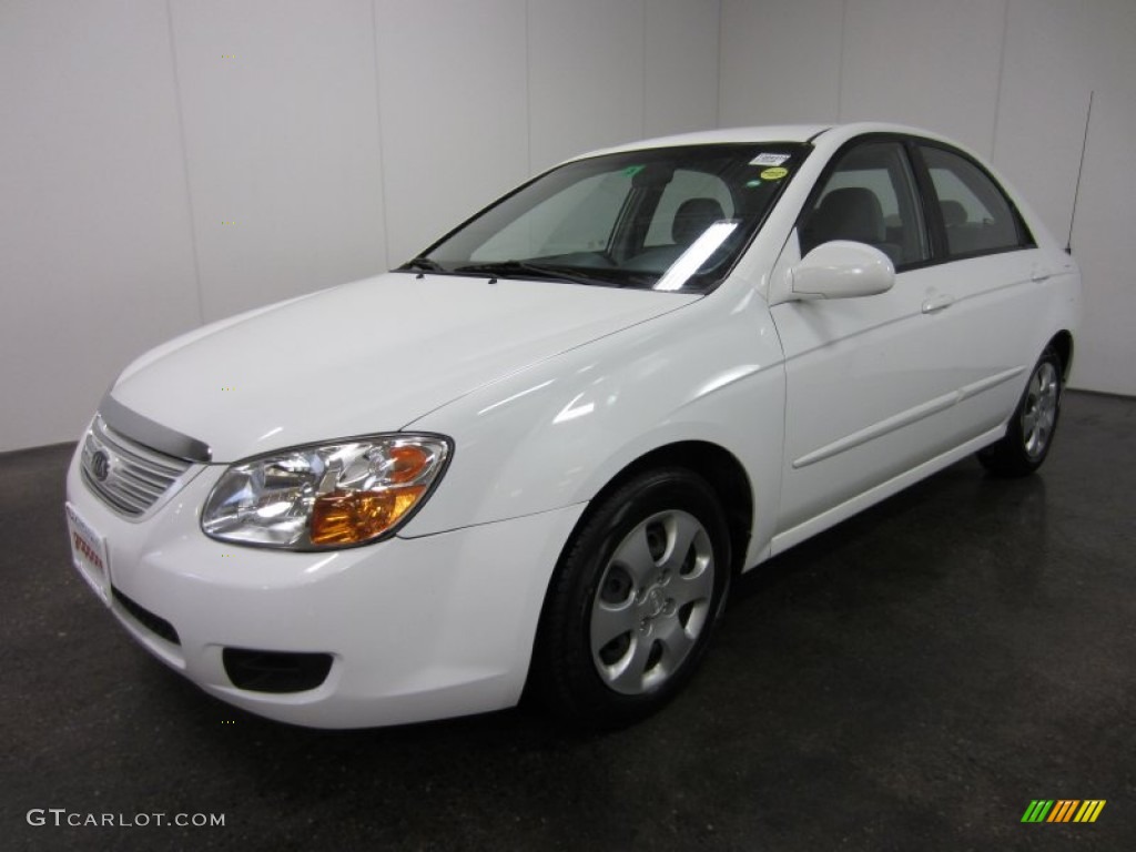 2007 Spectra EX Sedan - White / Gray photo #1