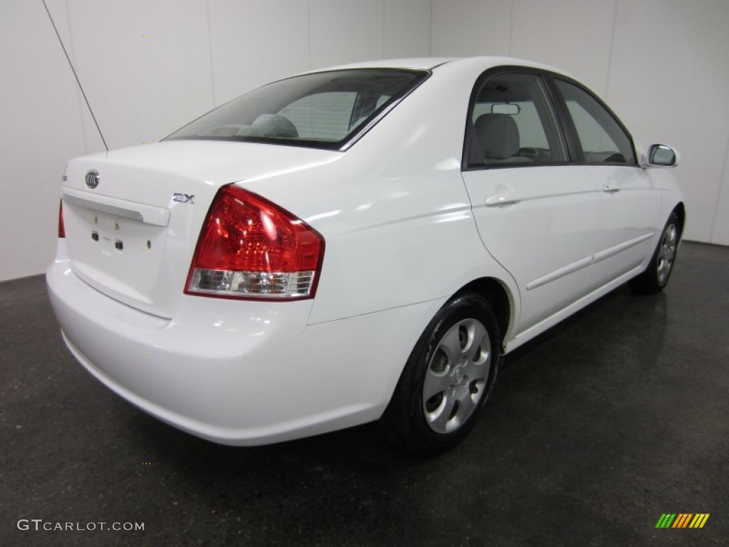 2007 Spectra EX Sedan - White / Gray photo #9