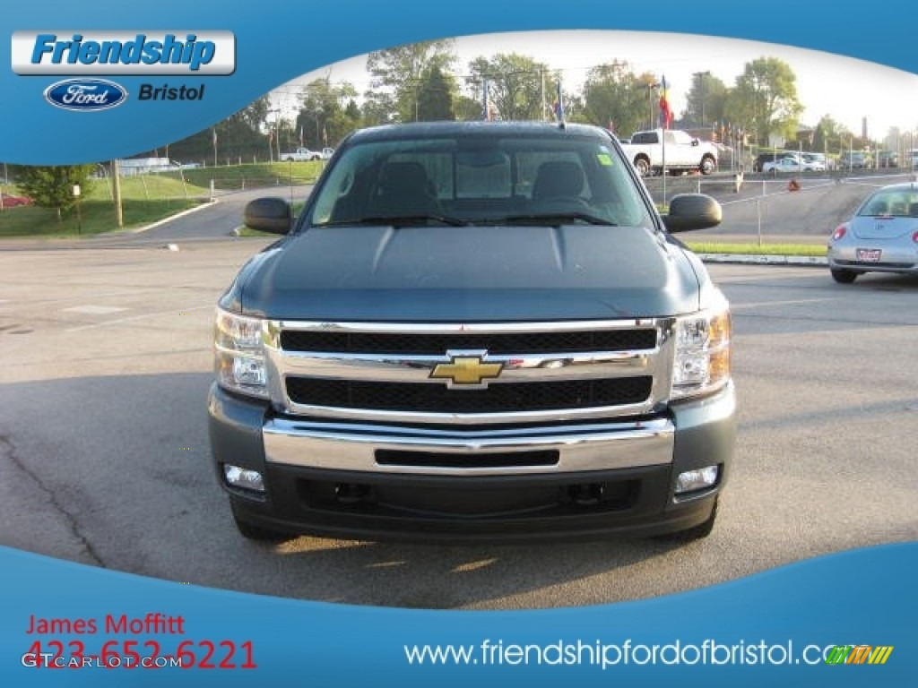2009 Silverado 1500 LT Extended Cab 4x4 - Blue Granite Metallic / Ebony photo #3