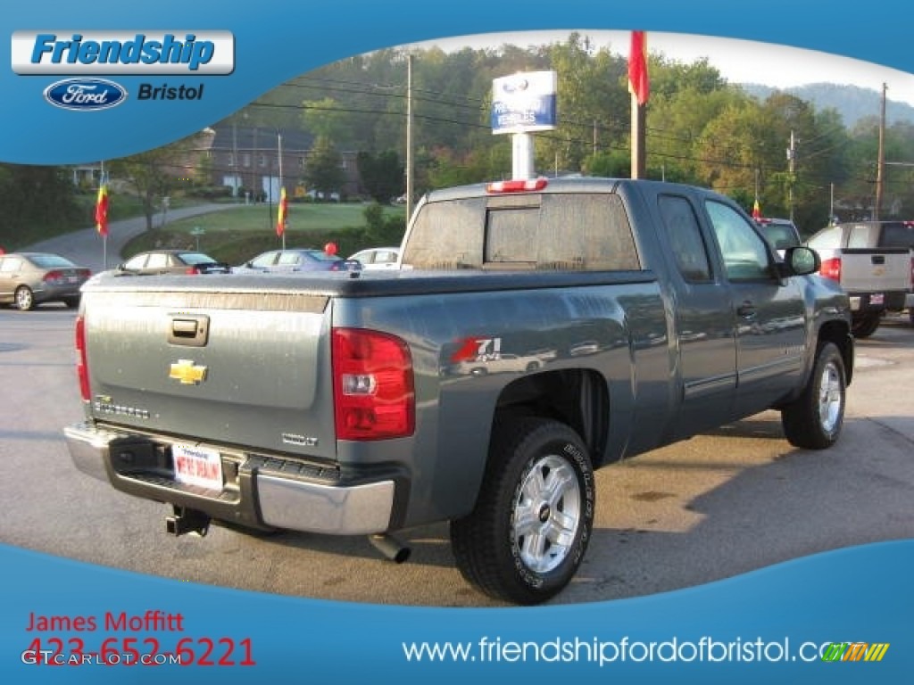2009 Silverado 1500 LT Extended Cab 4x4 - Blue Granite Metallic / Ebony photo #6