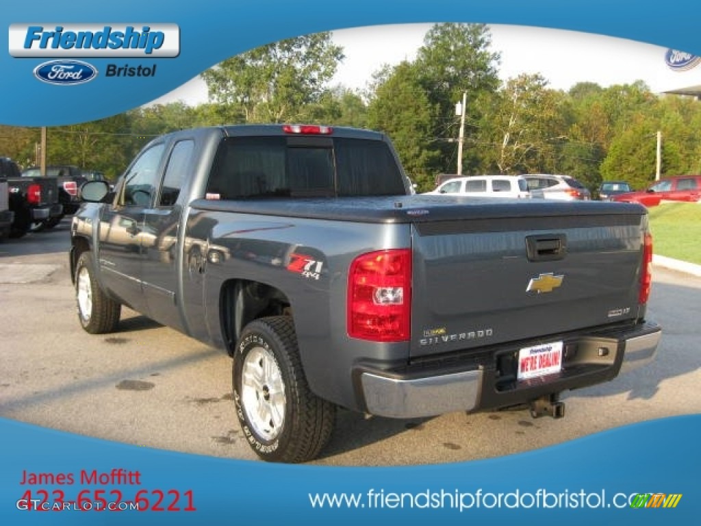 2009 Silverado 1500 LT Extended Cab 4x4 - Blue Granite Metallic / Ebony photo #8