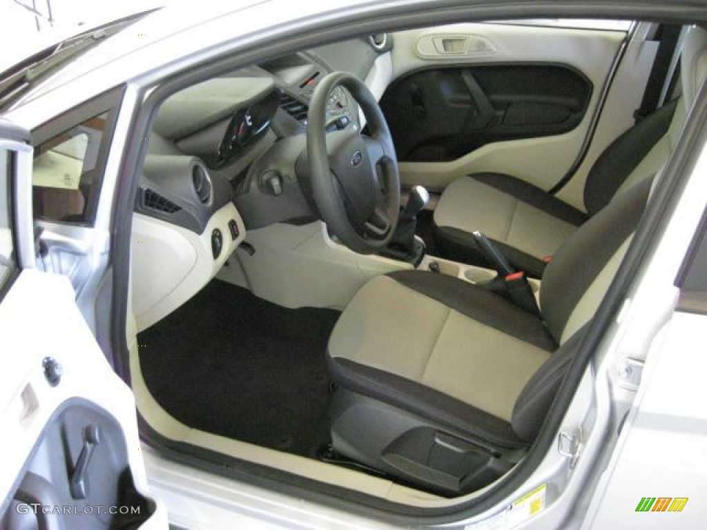 Light Stone/Charcoal Black Interior 2012 Ford Fiesta S Sedan Photo #54535507