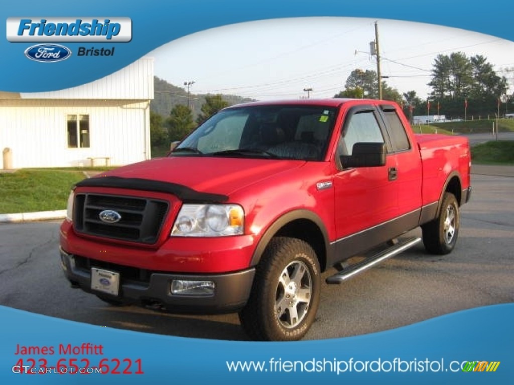 2005 F150 FX4 SuperCab 4x4 - Bright Red / Black photo #2