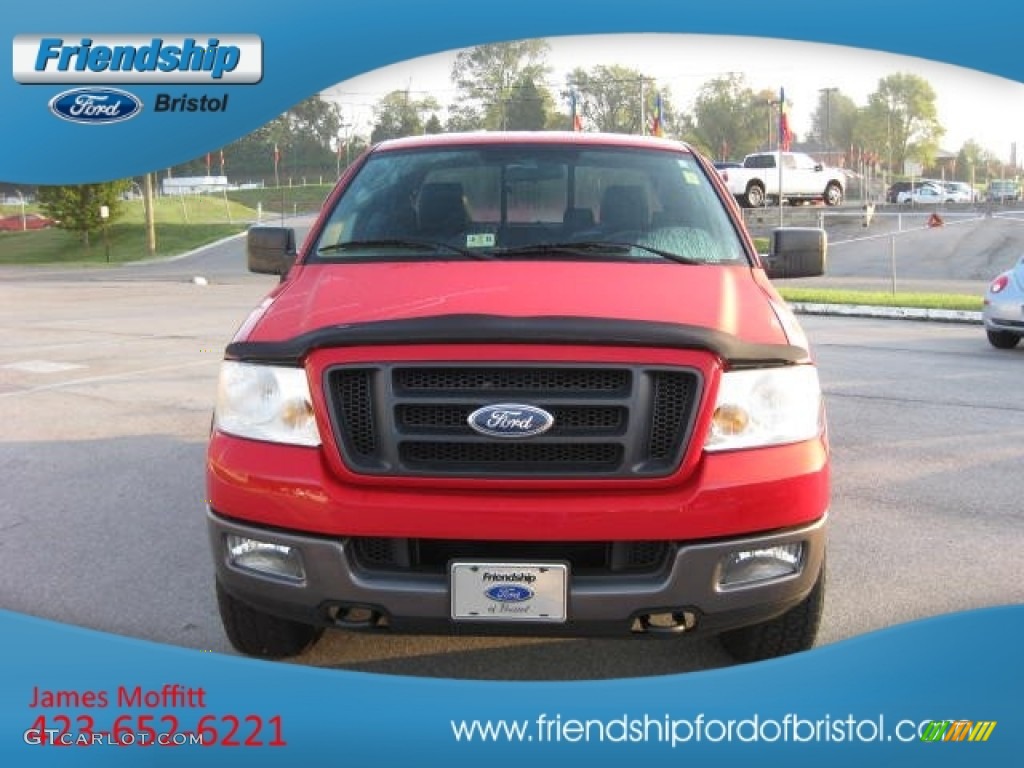 2005 F150 FX4 SuperCab 4x4 - Bright Red / Black photo #3