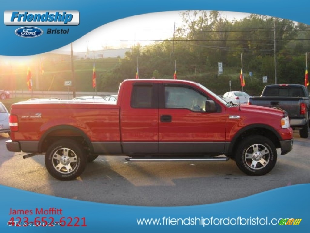 2005 F150 FX4 SuperCab 4x4 - Bright Red / Black photo #5