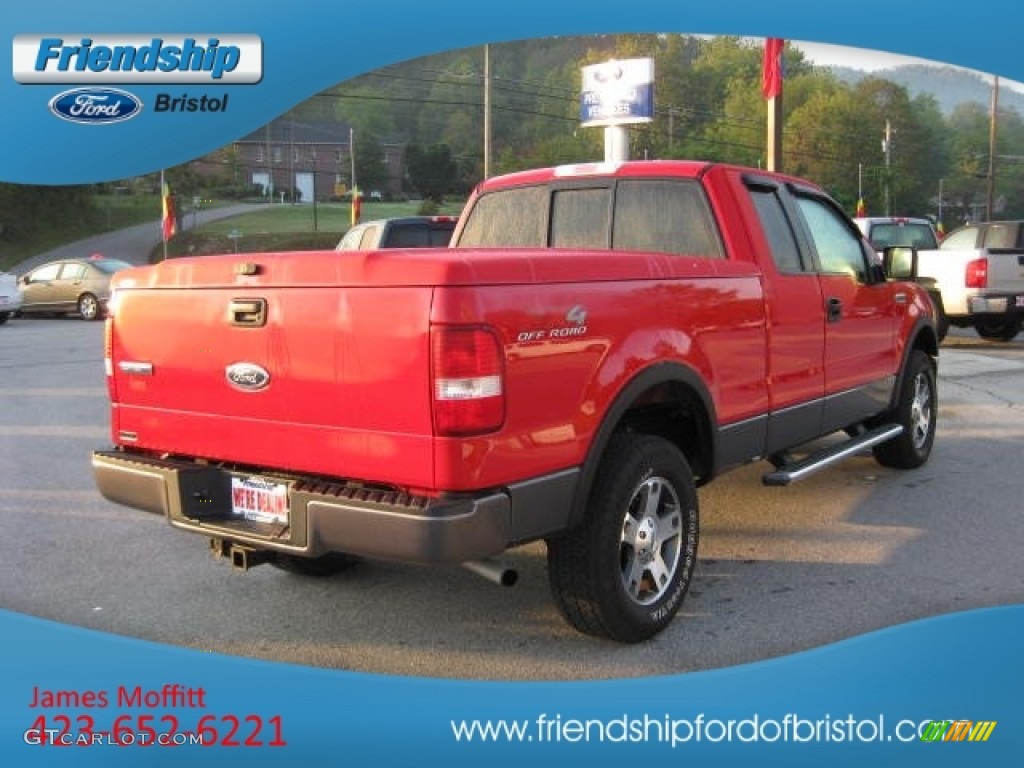 2005 F150 FX4 SuperCab 4x4 - Bright Red / Black photo #6