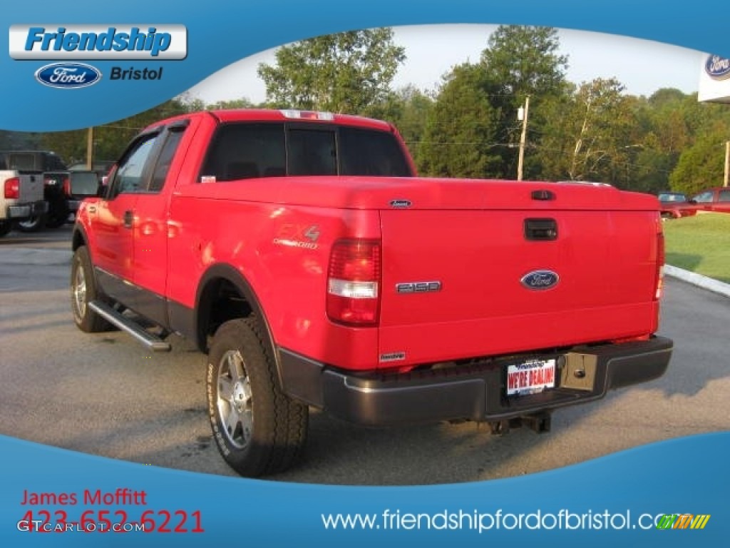 2005 F150 FX4 SuperCab 4x4 - Bright Red / Black photo #8
