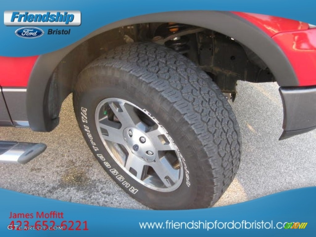 2005 F150 FX4 SuperCab 4x4 - Bright Red / Black photo #10