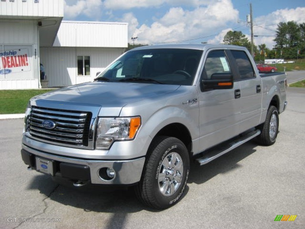 2011 F150 XLT SuperCrew 4x4 - Ingot Silver Metallic / Steel Gray photo #2