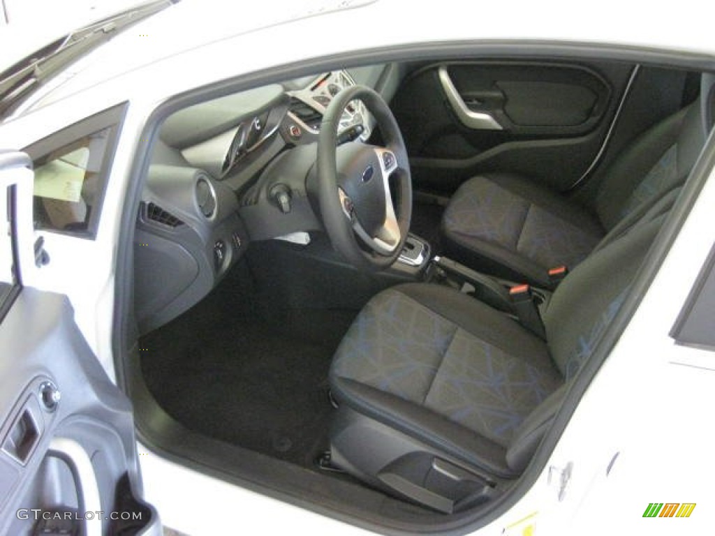Charcoal Black/Blue Interior 2012 Ford Fiesta SES Hatchback Photo #54537745