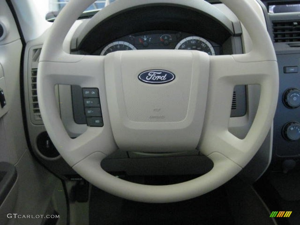 2012 Ford Escape XLS Stone Steering Wheel Photo #54537979