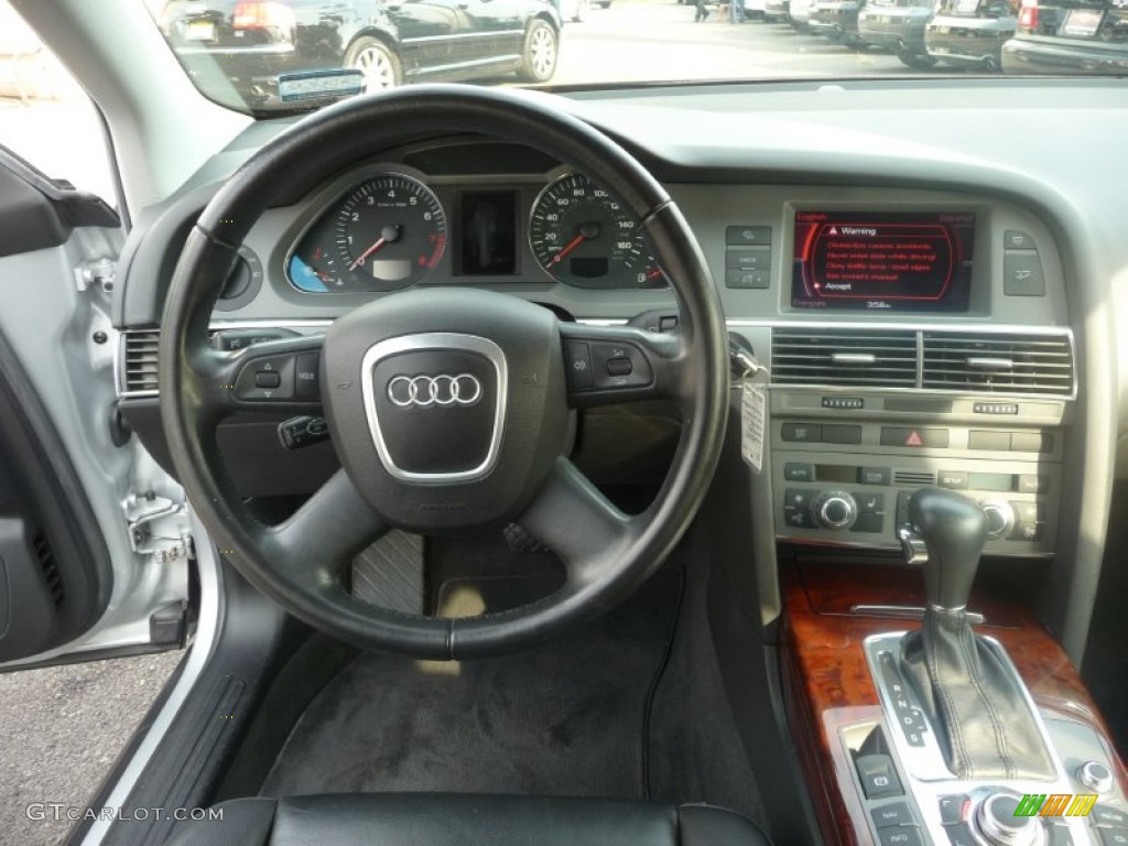 2005 Audi A6 3.2 quattro Sedan Ebony Dashboard Photo #54539400
