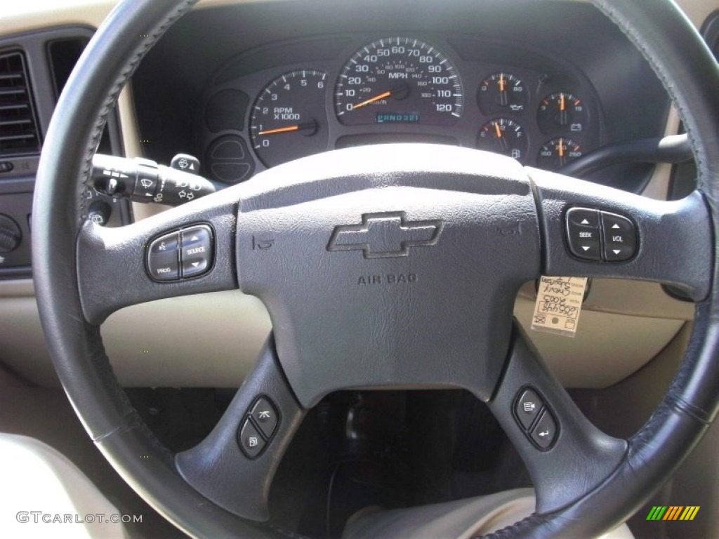 2003 Chevrolet Suburban 1500 LT Tan/Neutral Steering Wheel Photo #54540006