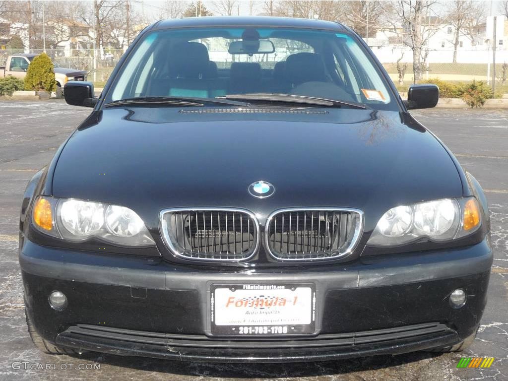 2004 3 Series 325i Sedan - Jet Black / Black photo #7