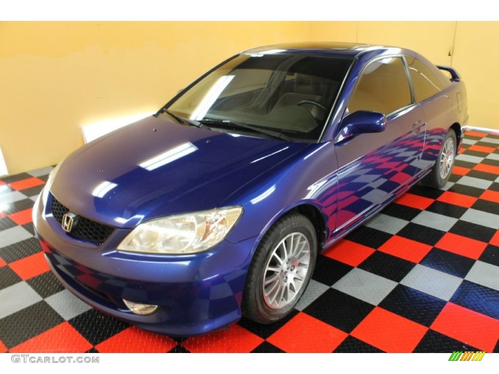 2005 Civic EX Coupe - Fiji Blue Pearl / Ivory photo #2