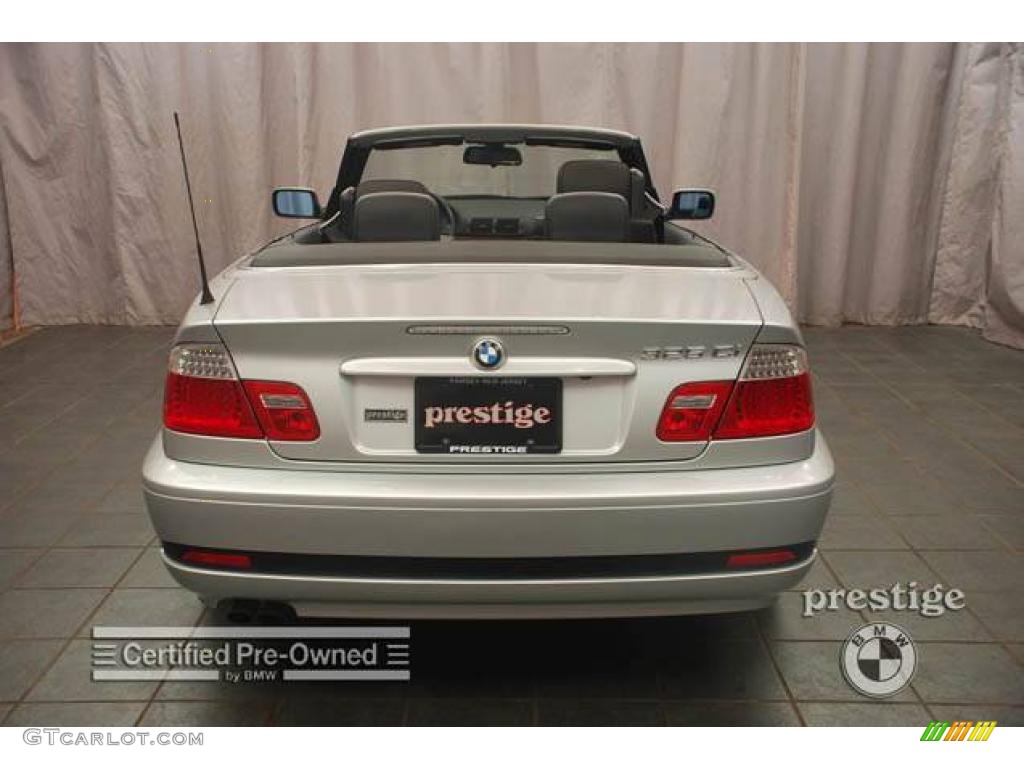 2005 3 Series 325i Convertible - Titanium Silver Metallic / Black photo #2