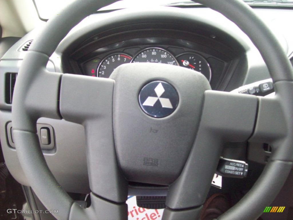 2011 Mitsubishi Endeavor LS Black Steering Wheel Photo #54544577