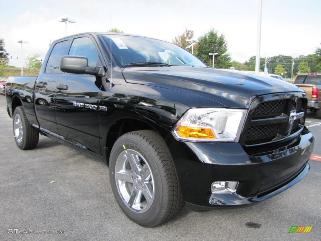 Black 2012 Dodge Ram 1500 Express Quad Cab Exterior Photo #54545582