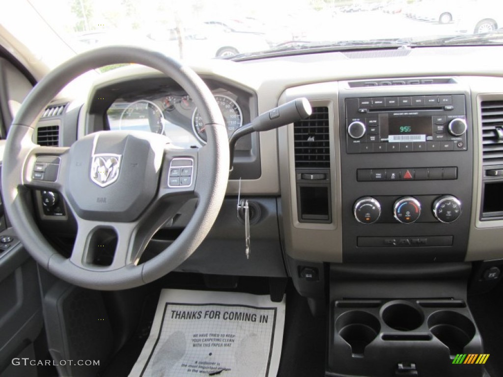 2012 Dodge Ram 1500 Express Quad Cab Dark Slate Gray/Medium Graystone Dashboard Photo #54545640