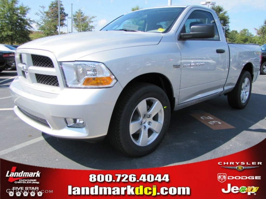 2012 Ram 1500 Express Regular Cab - Bright Silver Metallic / Dark Slate Gray/Medium Graystone photo #1