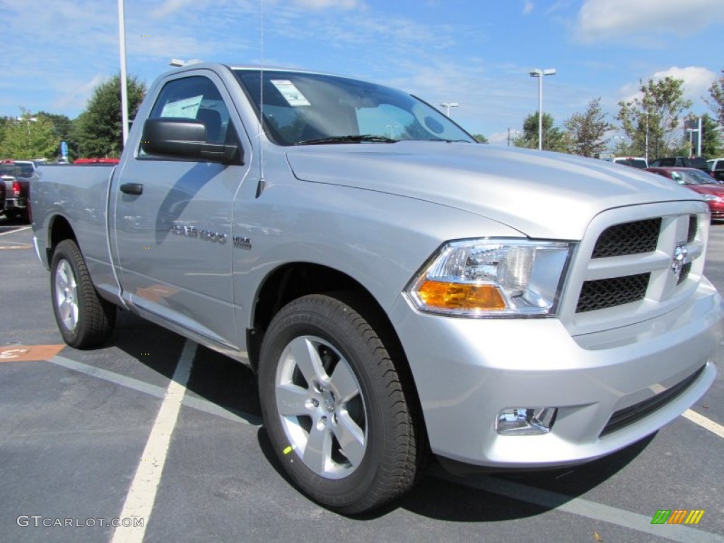 2012 Ram 1500 Express Regular Cab - Bright Silver Metallic / Dark Slate Gray/Medium Graystone photo #4