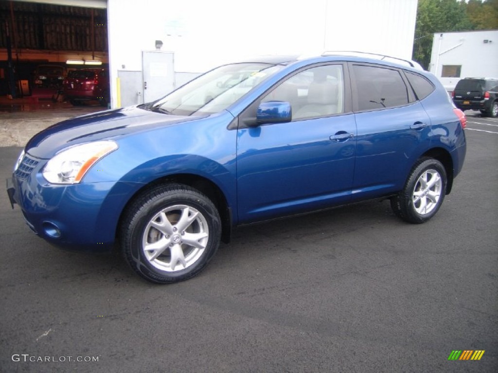 2009 Rogue SL AWD - Indigo Blue / Gray photo #1