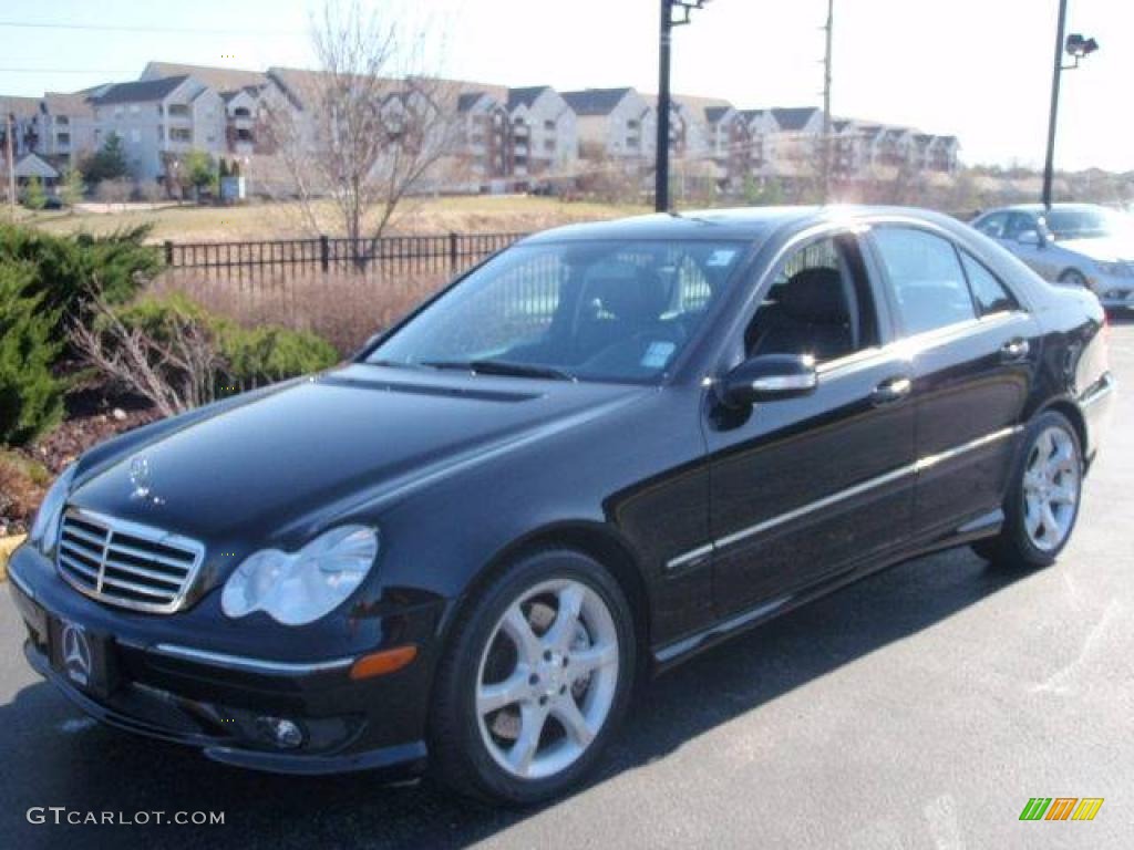 2007 C 230 Sport - Diamond Black Metallic / Black photo #1